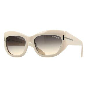 A0661Z New TOM FORD Brianna White Cat Eye FT1065/S 25B Sunglasses Women